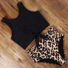 Load image into Gallery viewer, High Waist Swimsuit Bikini Push Up Swimwear Women Bathing Suit Female Bikini Set Leopard Swim Suit Beachwear Women's High Waist Swimsuit 2 Piece Bathing Suits Bikini