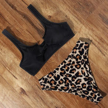 Load image into Gallery viewer, High Waist Swimsuit Bikini Push Up Swimwear Women Bathing Suit Female Bikini Set Leopard Swim Suit Beachwear Women's High Waist Swimsuit 2 Piece Bathing Suits Bikini