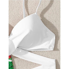Load image into Gallery viewer, High-Waist Swimwear Set Summer Floral Print Bikini Swimsuit Beachwear Women Push-Up Bathing Suit Tie Dye 3 Pieces Strings High Cut Bikini Set Bathing Suits