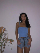 Load image into Gallery viewer, Xuan Ya High-Waisted Denim Shorts with Hip Zipper for Effortless Style