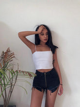 Load image into Gallery viewer, Xuan Ya High-Waisted Denim Shorts with Hip Zipper for Effortless Style