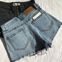 Load image into Gallery viewer, Xuan Ya High-Waisted Denim Shorts with Hip Zipper for Effortless Style
