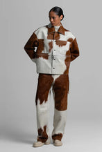Load image into Gallery viewer, Women Cropped Cow Print Jacket & Pant – Genuine Hair-On Pony Hair