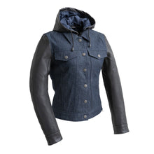 Load image into Gallery viewer, Holli - Motorcycle Denim/Leather Jacket