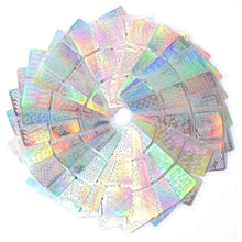 Load image into Gallery viewer, Hollow Nail Sticker Stylish Self-adhesive Manicure Sticker Nail Art Accessory 3D Christmas Nail Art Decoration Stickers Decoration New Gold Nail Transfer Foils for Nail Arts Nails Supply Holographic Effect Nail Art Foil Stickers Holographic Nail Art