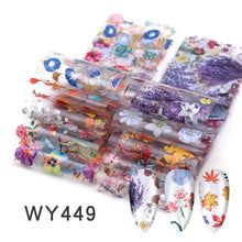 Load image into Gallery viewer, Holographic Nail Foil Transfer Set Sticker Decal Nail Art Foils Designer Marble Nail Decoration Sliders Wraps Manicure Women Kids Girls Manicure Decoration Nail Art Supplies 3D Self-Adhesive Nail Decals Designer Nail Stickers for Acrylic Nails