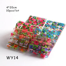 Load image into Gallery viewer, Holographic Nail Foil Transfer Set Sticker Decal Nail Art Foils Designer Marble Nail Decoration Sliders Wraps Manicure Women Kids Girls Manicure Decoration Nail Art Supplies 3D Self-Adhesive Nail Decals Designer Nail Stickers for Acrylic Nails