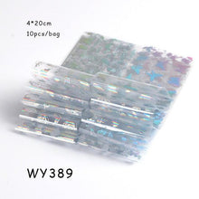 Load image into Gallery viewer, Holographic Nail Foil Transfer Set Sticker Decal Nail Art Foils Designer Marble Nail Decoration Sliders Wraps Manicure Women Kids Girls Manicure Decoration Nail Art Supplies 3D Self-Adhesive Nail Decals Designer Nail Stickers for Acrylic Nails