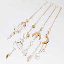 Load image into Gallery viewer, Home Decor Crystal Sun-catchers Window Pendant Hanging Curtain Wind-chimes Light Catcher Star Moon Pendant Rainbow Wind Chime Prisms Wind Chime Hanging Ornaments For Garden Home Christmas Decorations Gift