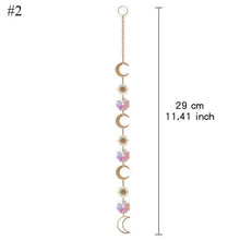 Load image into Gallery viewer, Home Decor Crystal Sun-catchers Window Pendant Hanging Curtain Wind-chimes Light Catcher Star Moon Pendant Rainbow Wind Chime Prisms Wind Chime Hanging Ornaments For Garden Home Christmas Decorations Gift