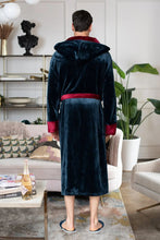 Load image into Gallery viewer, Men’s Robe with Hood – Ultra-Soft Plush Comfort for Everyday Use