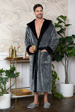 Load image into Gallery viewer, Men’s Robe with Hood – Ultra-Soft Plush Comfort for Everyday Use