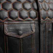 Load image into Gallery viewer, Hornet Perforated Men's Club Style Leather Vest