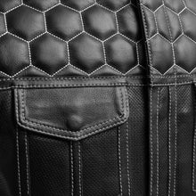 Load image into Gallery viewer, Hornet Perforated Men's Club Style Leather Vest