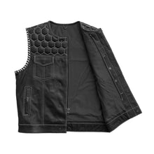 Load image into Gallery viewer, Hornet Perforated Men's Club Style Leather Vest