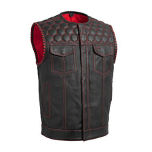Load image into Gallery viewer, Hornet Perforated Men's Club Style Leather Vest