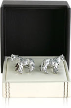 Load image into Gallery viewer, Horse Cufflinks with Swarovski Eyes
