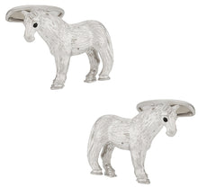 Load image into Gallery viewer, Horse Cufflinks with Swarovski Eyes