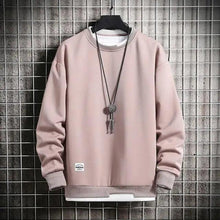 Load image into Gallery viewer, Hot New Spring Autumn Solid Color Casual Men Sweatshirts Men Fashion Mens Casual Sweatshirts Hoodie Men Two Pieces O-Neck Sweatshirt