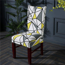 Load image into Gallery viewer, Housmife Printed Stretch Chair Cover Big Elastic Seat Chair Covers Slipcovers Restaurant Banquet Home Dining Party Decoration Stretch Spandex Removable Washable Anti-dust Seat Slipcover Protector for Hotel Office Ceremony Banquet