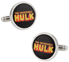 Load image into Gallery viewer, Hulk Silver-Tone & Black Round Cufflinks