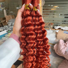 Load image into Gallery viewer, Human Hair 20" Braiding Bundle - Deep Wave Highlight P4/27 for Gorgeous Styles