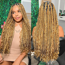 Load image into Gallery viewer, Human Hair 20" Braiding Bundle - Deep Wave Highlight P4/27 for Gorgeous Styles