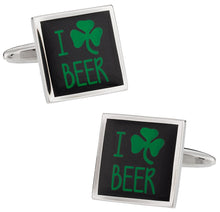 Load image into Gallery viewer, Funny Cufflinks I Love Beer Irish
