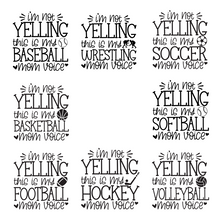Load image into Gallery viewer, I'm Not Yelling Sports Mom Voice Tee OR Sweatshirt - MULTIPLE SPORTS