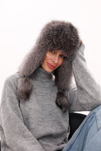 Load image into Gallery viewer, Genuine Silver Fox Fur Genuine Leather Hat