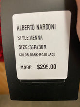 Load image into Gallery viewer, Alberto Nardoni Red/Black Lace Print 2-Piece Slim Fit Suit