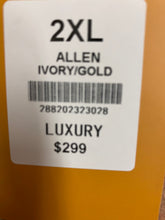 Load image into Gallery viewer, Luxury Ivory/Gold Floral 2-Piece Modern Fit Suit