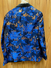 Load image into Gallery viewer, Luxury Royal Blue/Gold Floral 2-Piece Modern Fit Suit