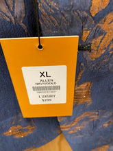 Load image into Gallery viewer, Luxury Navy Blue/Gold Floral 2-Piece Modern Fit Suit