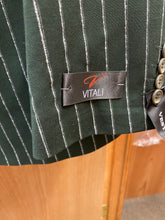 Load image into Gallery viewer, Vitali M1532-NP-PK Bottle Green Stripe 3-Piece Modern Fit Suit