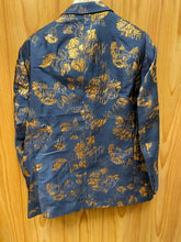 Load image into Gallery viewer, Luxury Navy Blue/Gold Floral 2-Piece Modern Fit Suit