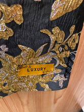 Load image into Gallery viewer, Luxury Black/Gold Floral 2-Piece Modern Fit Suit
