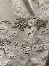 Load image into Gallery viewer, Luxury White/Silver Floral 2-Piece Modern Fit Suit