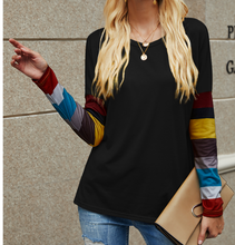 Load image into Gallery viewer, Colorful Striped Long Sleeve Sweater