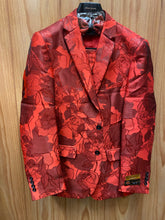 Load image into Gallery viewer, Alberto Nardoni Red Floral 2-Piece Slim Fit Suit