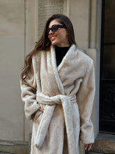 Load image into Gallery viewer, Sylvie Iconic Statement Fiber Coat in Ivory