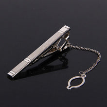 Load image into Gallery viewer, Impeccable Luxury Men's Metal Necktie Bar Formal Dress Shirt Classic Wear Neck Tie Clip With Chain Gold Color Clip Unique Shirt Business Tie Clip Wedding Ceremony Tie Clips Party Fashion Smooth Clasp Pin Father's Day Gifts
