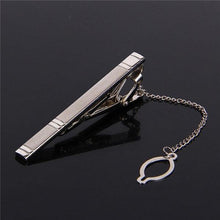 Load image into Gallery viewer, Impeccable Luxury Men's Metal Necktie Bar Formal Dress Shirt Classic Wear Neck Tie Clip With Chain Gold Color Clip Unique Shirt Business Tie Clip Wedding Ceremony Tie Clips Party Fashion Smooth Clasp Pin Father's Day Gifts