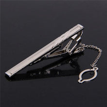 Load image into Gallery viewer, Impeccable Luxury Men's Metal Necktie Bar Formal Dress Shirt Classic Wear Neck Tie Clip With Chain Gold Color Clip Unique Shirt Business Tie Clip Wedding Ceremony Tie Clips Party Fashion Smooth Clasp Pin Father's Day Gifts