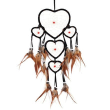 Load image into Gallery viewer, Indian Wolf Dream Catcher With Brown Feathers Dream-catcher Bead Beautiful Home Hanging Decoration Fashion Handmade Ornament Gift Wall Decor For Bedroom Festival Celebration Boho Moon Dream Catcher