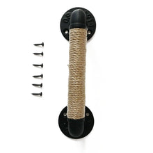 Load image into Gallery viewer, Industrial Style Furniture Handle Barn Sliding Wooden Door Handles Black Antique Vintage European Wrought Iron Rope Handle Drawer Pull Knob Antique Black Knobs Handles Hardware