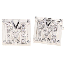 Load image into Gallery viewer, Vittorio Vico Rhinestone Initial Cufflinks: A to Z