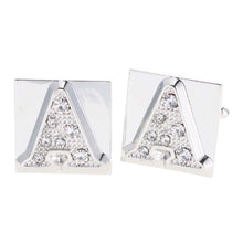 Load image into Gallery viewer, Vittorio Vico Rhinestone Initial Cufflinks: A to Z