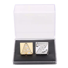 Load image into Gallery viewer, Vittorio Vico Rhinestone Initial Cufflinks: A to Z
