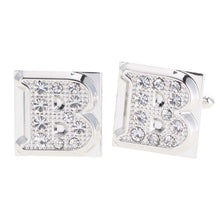 Load image into Gallery viewer, Vittorio Vico Rhinestone Initial Cufflinks: A to Z